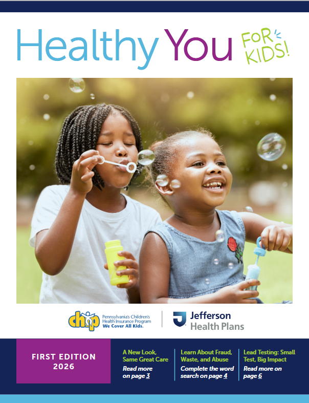 Cover of the Healthy You for Kids newsletter